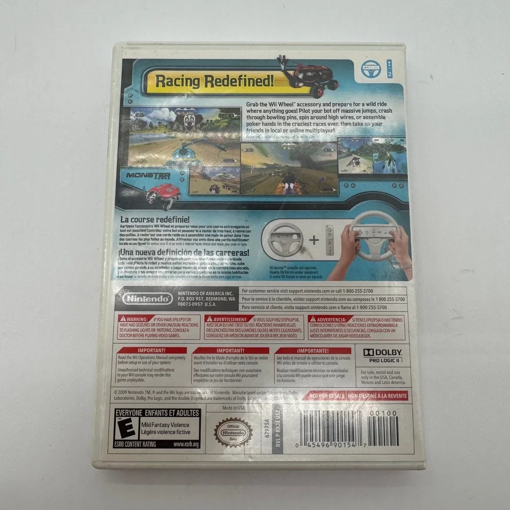 Excitebots Trick Racing Nintendo Wii 2009 Complete CIB Game Disc Manual